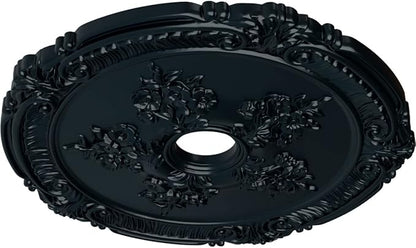 Ekena Millwork CM26ATNSF - 26"OD x 3 3/4"ID x 1 1/2"P Attica with Rose Ceiling Medallion (Fits Canopies up to 4 1/2") - Ceiling Medallion, Night Shade