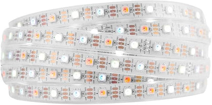 BTF-LIGHTING RGBW RGB+Natural White SK6812 (Similar WS2812B) 4 Colors in 1 LED Strip Individually Addressable 16.4ft 60Pixel/m 300LED Light Dream Color IP67 DC5V White PCB (No Adapter or Controller)