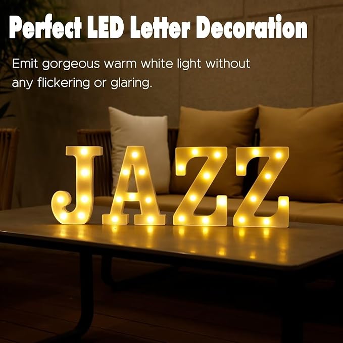 Small Led Marquee Letters, Light Up Letters, 8.58 Inch Led Letter Lights, Battery Powered Lighted Sign for Table, Party, Birthday, Christmas Decor (Letter Z)