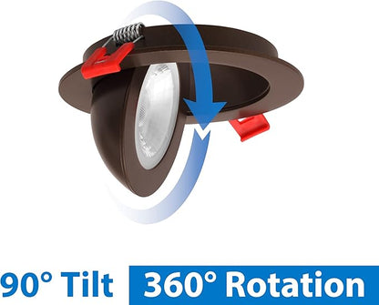 NICOR Lighting DGF43120SRDOB DGF4(v3) Canless Downlight, 4 Inches, Oil-Rubbed Bronze