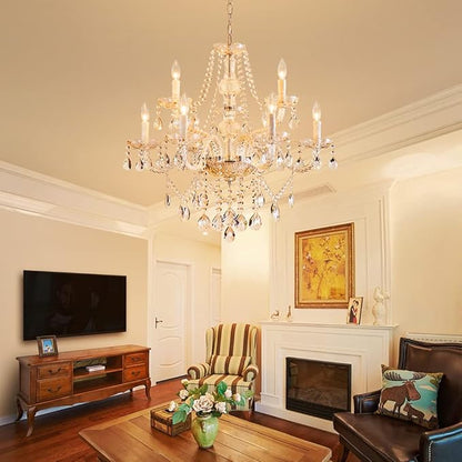 Saint Mossi 9 Light Modern Contemporary Elegant Crystal Glass Chandelier Pendant Ceiling Lighting Fixture
