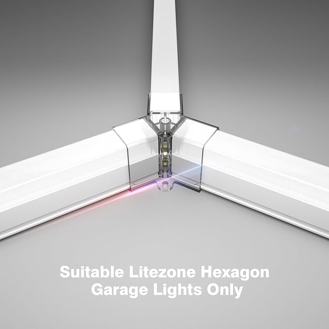 Hexagon Garage Lights Y Connectors 2 Pack, Exclusively Compatible Brand Hexagon LED Lights (2pcs 120°Y Connector)