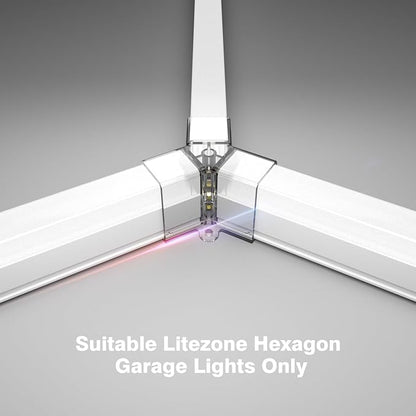 Hexagon Garage Lights Y Connectors 2 Pack, Exclusively Compatible Brand Hexagon LED Lights (2pcs 120°Y Connector)