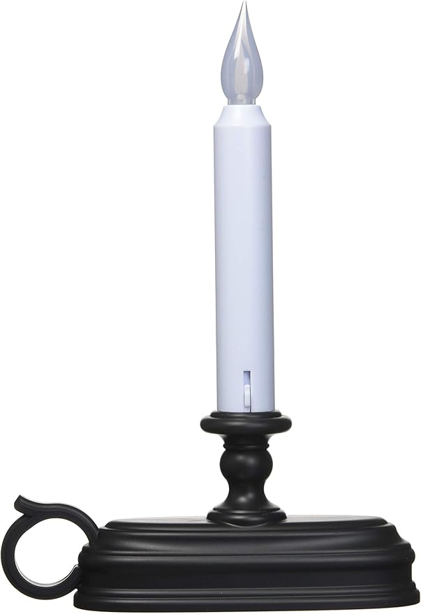 Xodus Innovations FPC1525A Battery Operated LED Window Candle with Sensor, Black, Large Base
