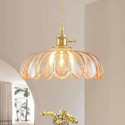 2 Pack Plug in Pendant Light Fixtures, Hanging Light Fixture Glass Pendant Light, Vintage Amber Hanging Lamp, Pendant Lighting for Kitchen Island, Bedroom, Dining Room, Living Room