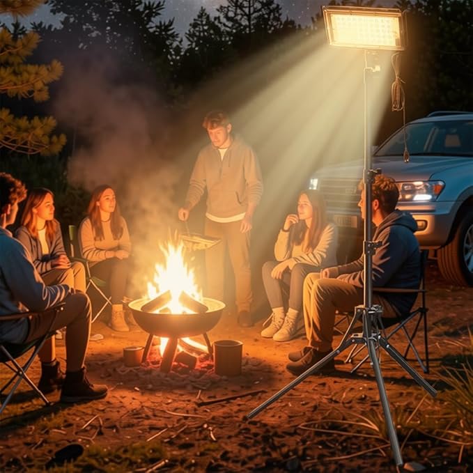 USB-Powered LED Telescopic Camping Light with Adjustable Tripod,Adjustable Brightness & Color Temperature for Outdoor,Camping,Hiking,Emergencies & Power Outages (Camping Light, 50 LEDs)