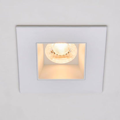 Maxxima 4 in. Low Kelvin Ultra-Thin Square Recessed Anti-Glare LED Downlight, Canless IC Rated, 1200 Lumens, 5 Color Temperature Selectable 2200K/2400K/2700K/3000K/3500K, Dimmable, J-Box Included