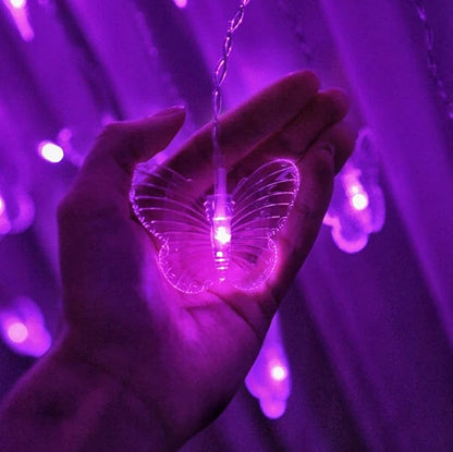 Butterfly Curtain Fairy String Lights, 120LED 8 Modes USB Powered Timer Firefly Twinkle Light with Romote, 14.7FT Copper Wire Hanging Decoration for Room, Wedding, Bedroom, Party, Christmas Decor