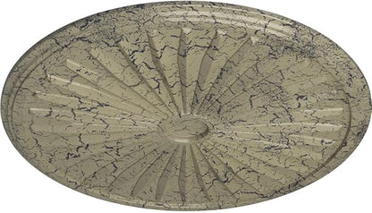 Ekena Millwork CM33LECSC 33-1/8" x 3-1/2" x 1-3/8" Leandros Ceiling Medallion, Castle Stone Crackle
