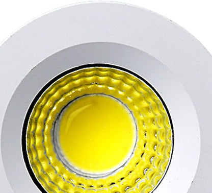 5 Pack 3W Mini LED Recessed Lighting, 1 Inch Recessed LED Lights, Under Cabinet Lighting Under Cabinet Lights 300LM 3000K Warm White AC 110V/220V Lights with Driver Power Supply