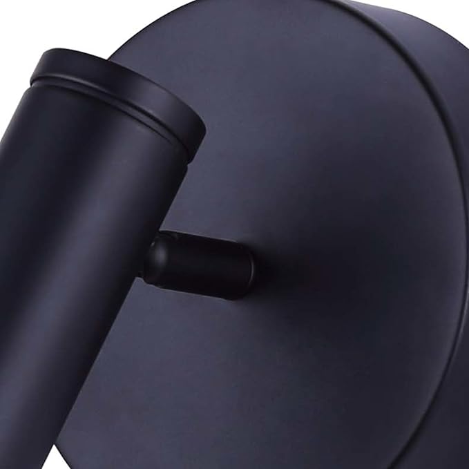 Canarm Kelby Modern Matte Black LED Wall Sconce – 6W Integrated Dimmable Light, 250 Lumens, 3000K, Directional Head, Minimalist Wall or Ceiling Fixture