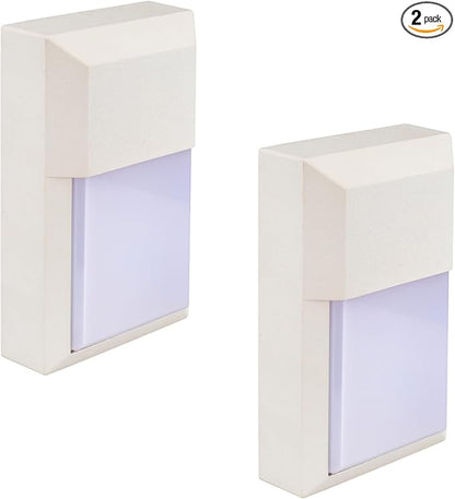 LIT-PaTH Outdoor LED Wall Lantern, Wall Sconce Lights Porch Lighting Fixture, 12W 1000 Lumens, Aluminum Housing Plus PC, 3000K White Finish, 2-Pack