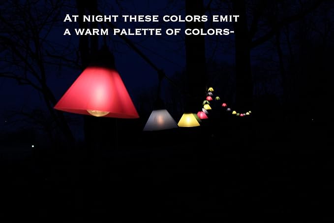 Multi Colored Outdoor Light Bulb Covers – 24 Pack Colored LED Lite Cover's Decorative for String Lights – Shades for Patio, Backyard, Garden, Party Décor