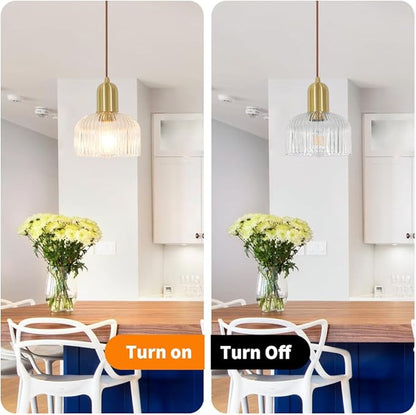 Lxybcce Mid Century Modern Glass Pendant Light, Gold Kitchen Island Pendant Light Fixture, Minimalist Brushed Brass Ceiling Hanging Lamp, Adjustable Hanging Lighting for Barthroom Dining Room Hallway