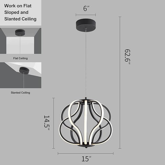 Modern LED Chandelier Acrylic Design Adjustable Hanging Chandelier Easy Install Suitable for Dining Room Living Room Bedroom Kitchen and Corridor