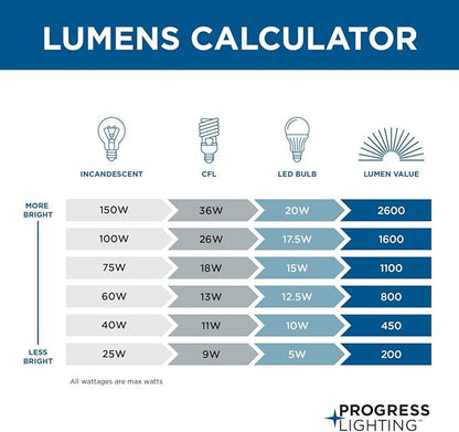 Progress Lighting 2-Light Ceiling Light, Flush Mount Ceiling Light Fixture for Interior Kitchen Lights, Hallway, Bedroom, Living Room, 13-1/4”, 5-13/16”, Antique Bronze, Etched Umber Linen Glass Shade