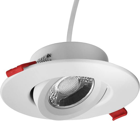 DGC 4-inch White Selectable Canless Adjustable Gimbal LED Recessed Downlight (DGC43120SRDWH)