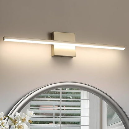 Modern Bathroom Vanity Light 24 Inch, 18W Brushed Nickel Bathroom Light Fixture Over Mirror, Dimmable 5CCT LED Wall Sconce Lighting for Restaurant