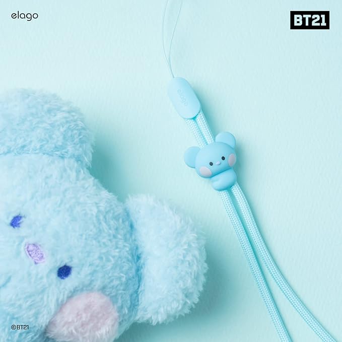 elago | LINE FRIENDS BT21 [OFFICIAL MERCHANDISE] Lanyard Wrist Strap, phone charm, keychain, Anti drop, Adjustable Button