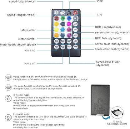 AMKI 10W Twinkle Sound Mode RGBW Light Source Engine Driver Remote/APP Control Starlight Box Motor for Fiber Optic Star Ceiling Light Kit