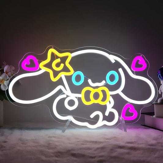 Anime Neon Sign Anime Neon LED Signs for Wall Decor Dimmable Neon Light Signs for Bedroom Girls Room Japanese Cartoon Neon Wall Signs Decor Cute Night Light Gifts for Kids