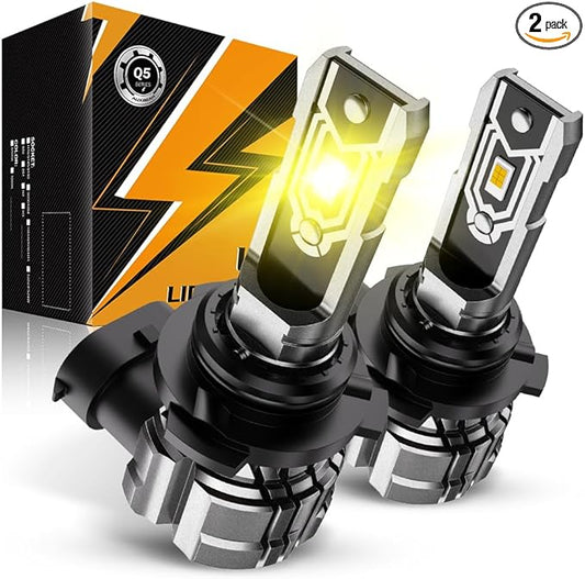 Auxbeam 9006 Fog Lights, 3000K Golden Yellow Light, 10000LM 400% Brightness 9006 Fog Light, Plug and Play