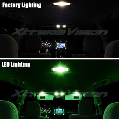 XtremeVision Interior LED for Honda Accord 1998-2002 (12 Pieces) Green Interior LED Kit + Installation Tool