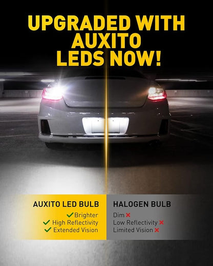 AUXITO 7443 LED Bulb White, Reverse Light 7440 7441 7444 T20 Super Bright for Backup Light Tail DRL Brake Signal Parking Lights Daytime Running Light Modules, Pack of 2