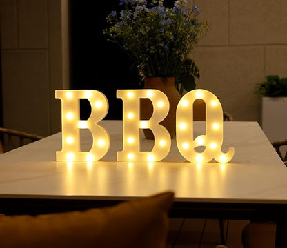 Small Led Marquee Letters, Light Up Letters, 8.58 Inch Led Letter Lights, Battery Powered Lighted Sign for Table, Party, Birthday, Christmas Decor (Letter B)