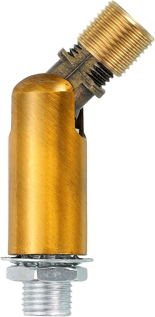 MECCANIXITY Sloped Ceiling Adapter, 180 Degree 46x15mm M10 Fine Thread Sloped Ceiling Light Fixture Adapter Kit for Ceiling Pendant Light Chandelier Track Suspend(Gold Copper)