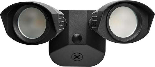 Nuvo 65/220 LED Dual-Head Security Light, 4000K, Black