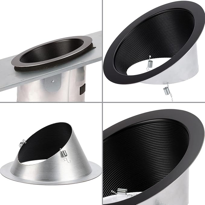 Progress Lighting P806008-020 6" Recessed Sloped Ceiling Step Baffle Trim Antique Bronze 6" Housing (P605A Series)