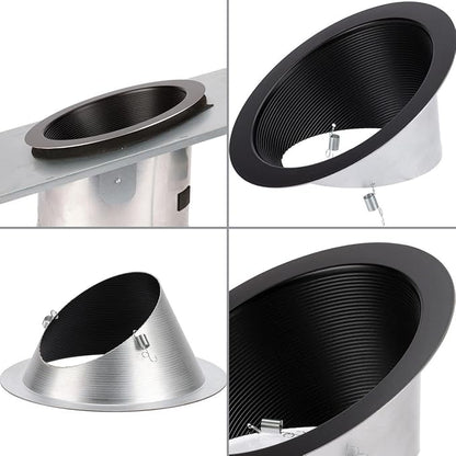 Progress Lighting P806008-020 6" Recessed Sloped Ceiling Step Baffle Trim Antique Bronze 6" Housing (P605A Series)