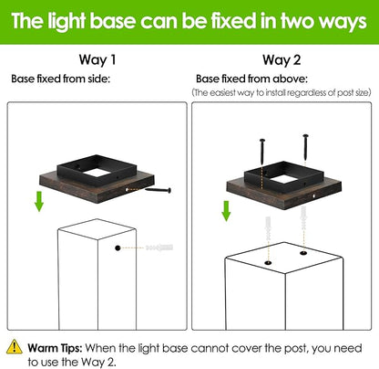 Mlambert 10 Pack Solar Post Lights Outdoor, Waterproof Fence Cap Lights for Deck, 4x4 6x6 Wooden Vinyl Outdoor Light with Shinning Effect, Brown