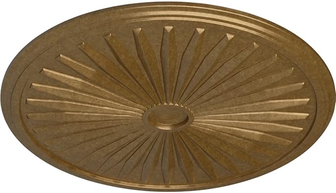 Ekena Millwork Leandros Ceiling Medallion, Pale Gold