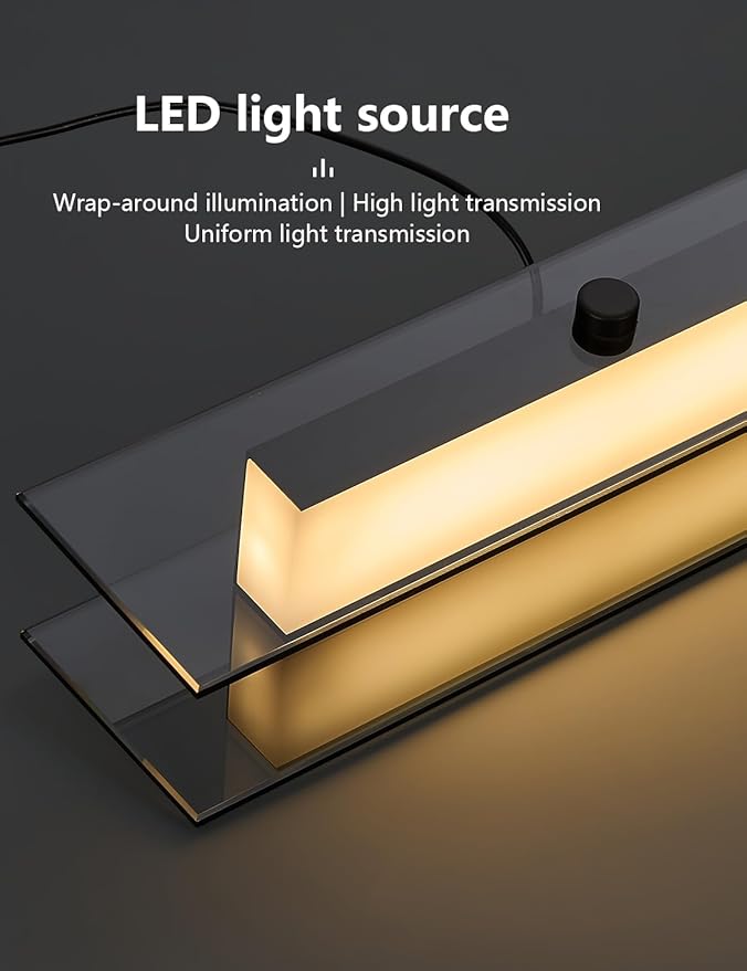 Glass Modern Black Linear Pendant Light - LED Hanging Kitchen Island Lights, Adjustable Dimmable Ceiling Fixtures, Minimalist Chandelier for Dining Room, Bar (63")