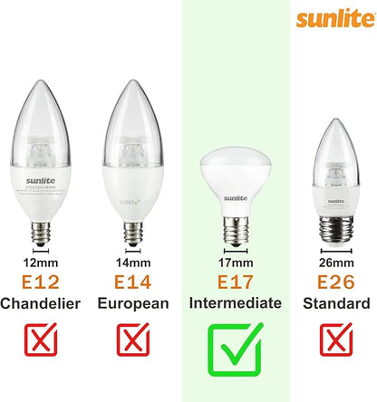 Sunlite 01295-SU Incandescent C9 Colored Bulbs, Holiday Decorative Bulb 7 Watts, E17 Intermediate Base, Christmas-Lights Nightlight, Title 20 Approved, Green, 25 Count
