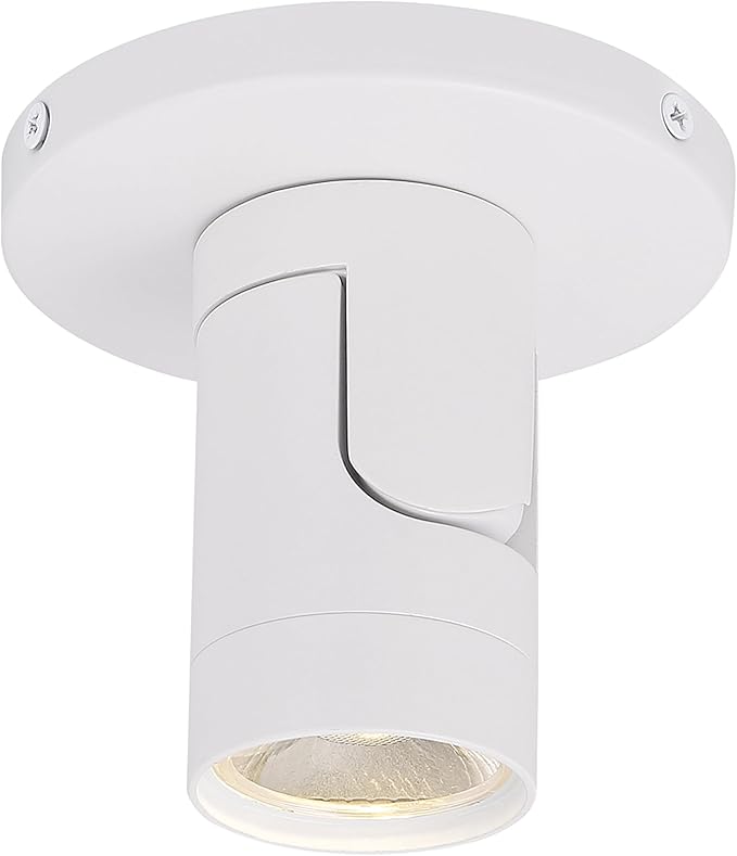 Nuvo Lighting 62/1106 12W LED Adjustable Barrel Monopoint Ceiling and Wall Spotlight, White