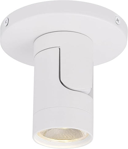 Nuvo Lighting 62/1106 12W LED Adjustable Barrel Monopoint Ceiling and Wall Spotlight, White