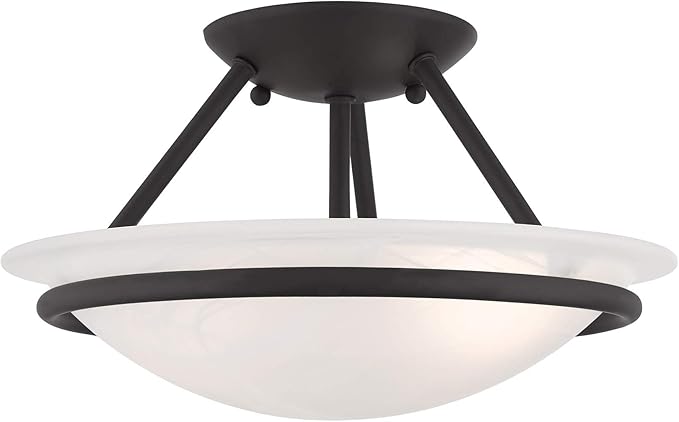Livex Lighting 4823-04 Newburgh 2-Light Ceiling Mount, Black