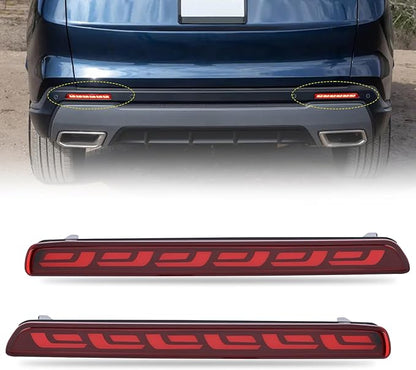 Nilight Rear Bumper Tail Light Compatible with 2023 2024 Honda CRV Red Lens LED Reflector Rear Bumper Lamps Brake Turn Signal Sequential Flashing Driving Taillights Replacement