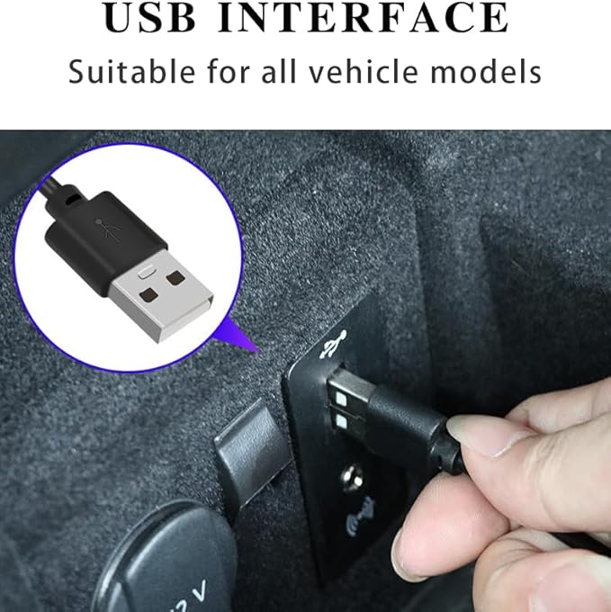 Car Interior LED Lights,Car Accessories, Automotive Ambient Neon Light Kit with USB Port, Gifts for Men and Women, 4 in 1 Decoration Lights for Car, Garden, Home, Party (Green)