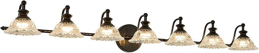 XIEDUN Black 7 Light Vanity Light Bathroom Light Fixtures