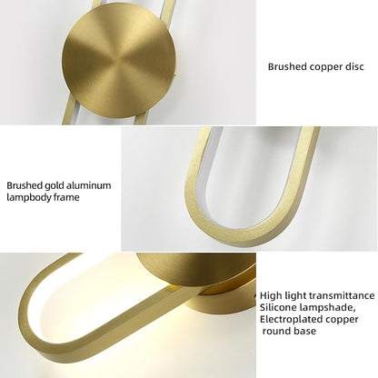 JAYMP Modern Wall Sconce 4000K Dimmable LED Wall Light Fixture, Hardwired Wall Lamp for Living Room, Dining Room, Bedroom, Hallway, Lobby, Entryway, 1 Pack (Brushed Gold, H56cm/22inch)