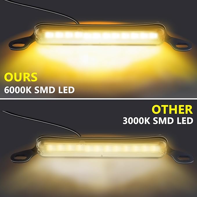 LED License Plate Lights 12 V DC Universal License Plate Light, Waterproof Tag Lamp Assembly Replacement LED Plate Light for Car Trailer UTV ATV Truck RV Boat