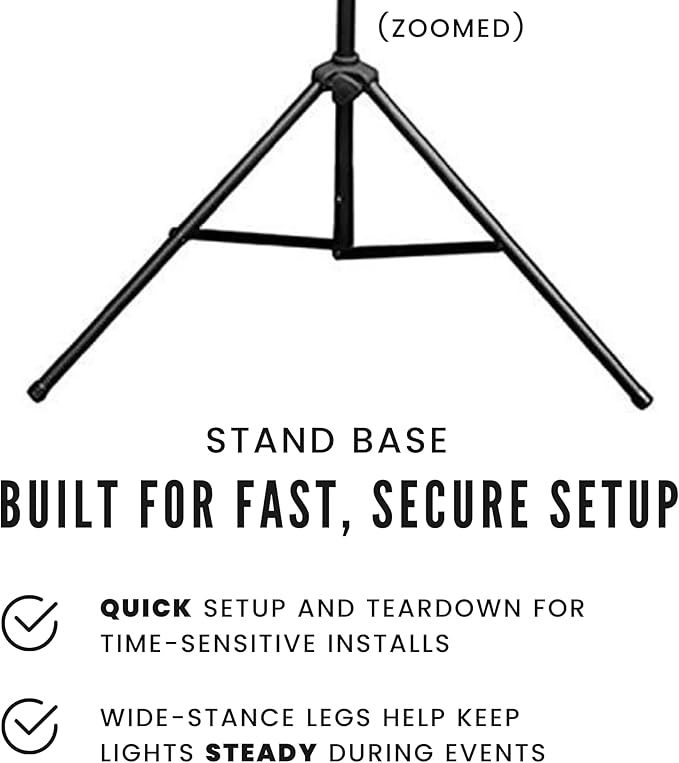 CHAUVET DJ CH06 Lightweight Lighting Stand w/T-Bar (50lb Capacity)