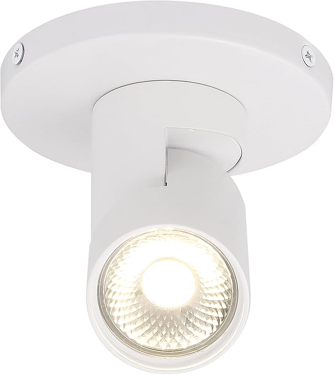 Nuvo Lighting 62/1106 12W LED Adjustable Barrel Monopoint Ceiling and Wall Spotlight, White