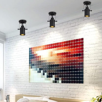 Ceiling Spotlight LED Black Modern Industrial Ceiling Light/Wall Lamp Adjustable Angle Indoor Decor Chandelier for Living Room Bedroom Shop Illumination COB Bulb 5W Warm Light
