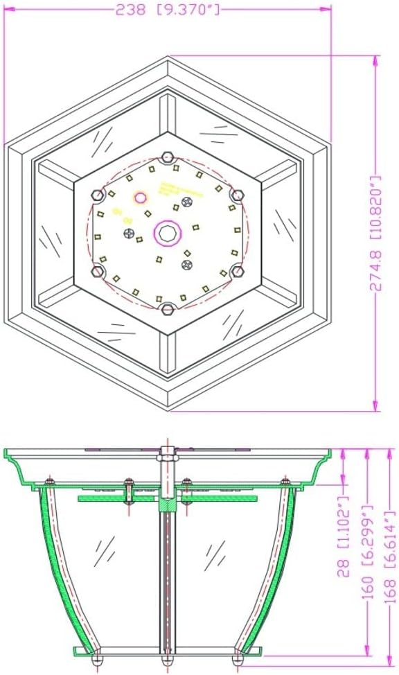 Design House 578518 Canterbury II Integrated LED Outdoor/Indoor Ceiling Light with Clear Glass for Porch Entryway Patio, Black