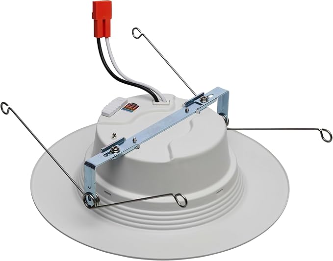 Satco LED Retrofit Downlight with Stepped Baffle, CCT Selectable 2700K/3000K/3500K/4000K/5000K, 5-6 Inch Round, White